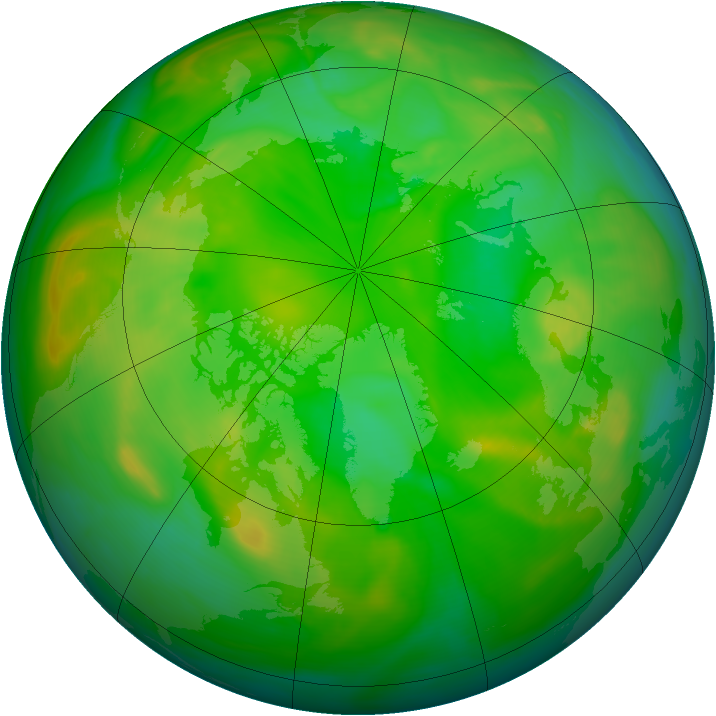 Arctic ozone map for 26 June 2007